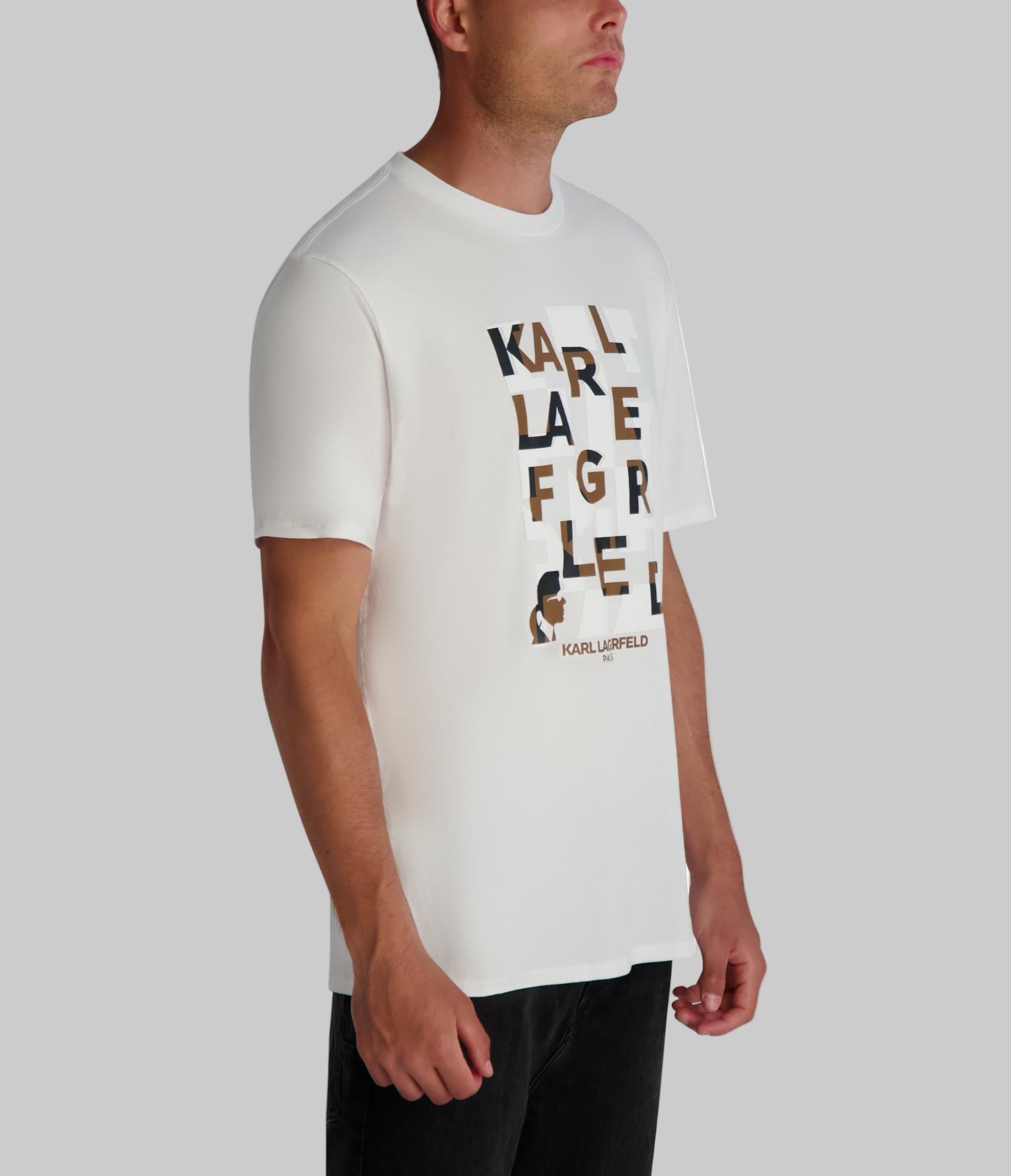 KARL STACKED LOGO TEE VIEW 3 | Men's Clothing