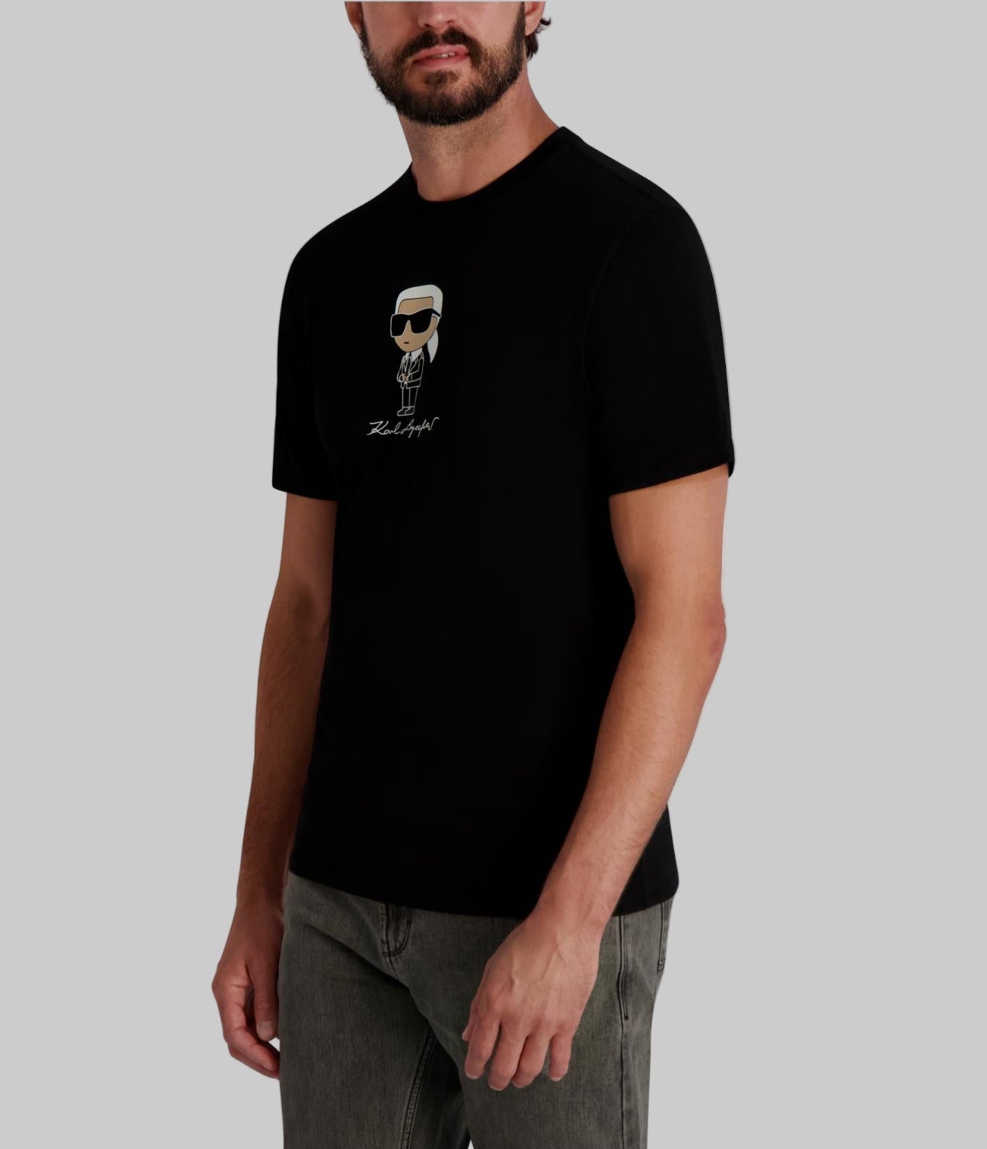 SMALL KARL WITH FLOCKING SUIT AND GLASSES TEE VIEW 3 | Men's Sale