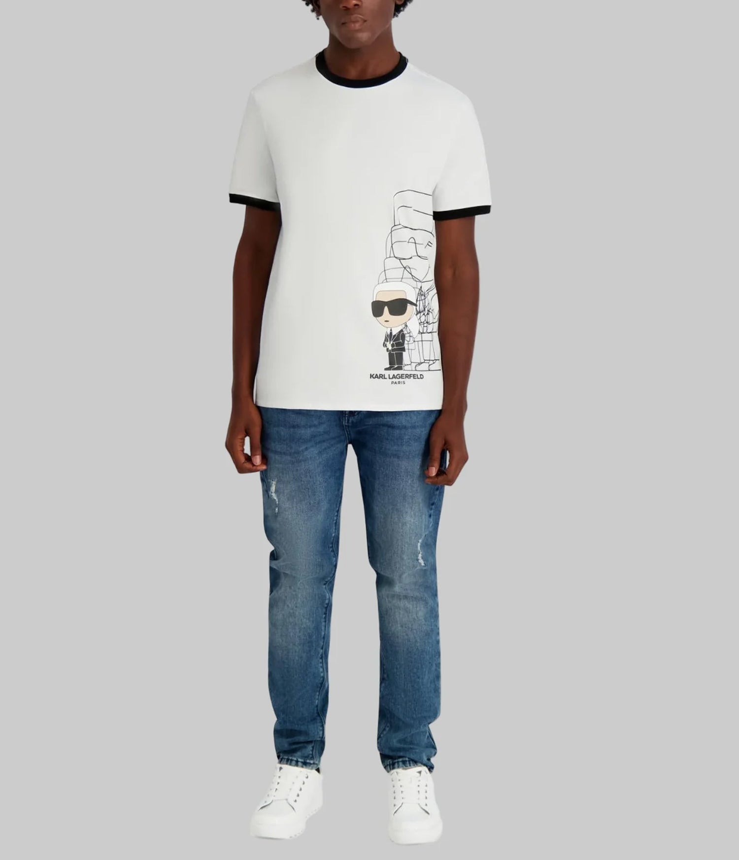 KARL SHADOWED OUTLINE TEE VIEW 4 | Men's Clothing