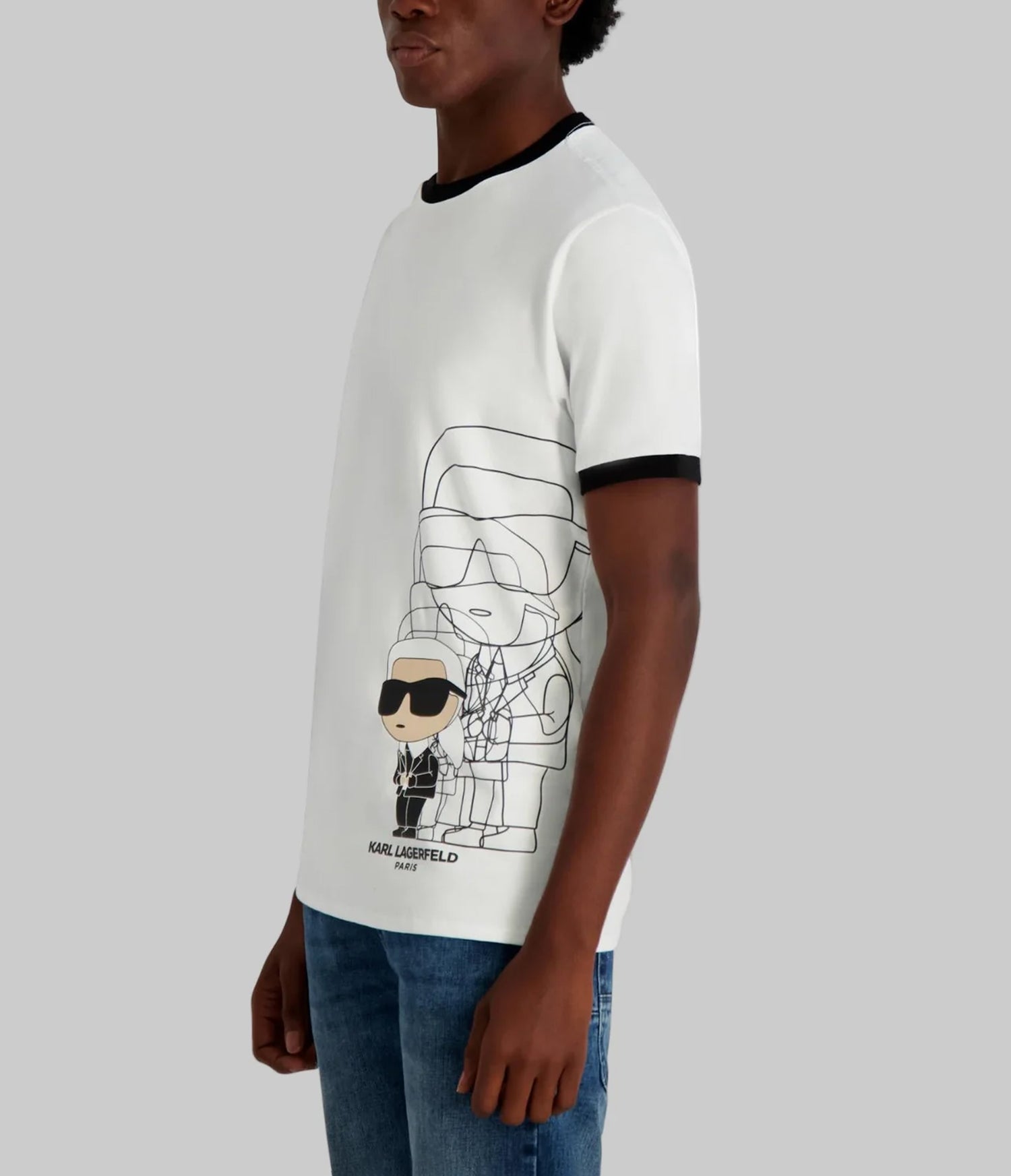 KARL SHADOWED OUTLINE TEE VIEW 3 | Men's Clothing