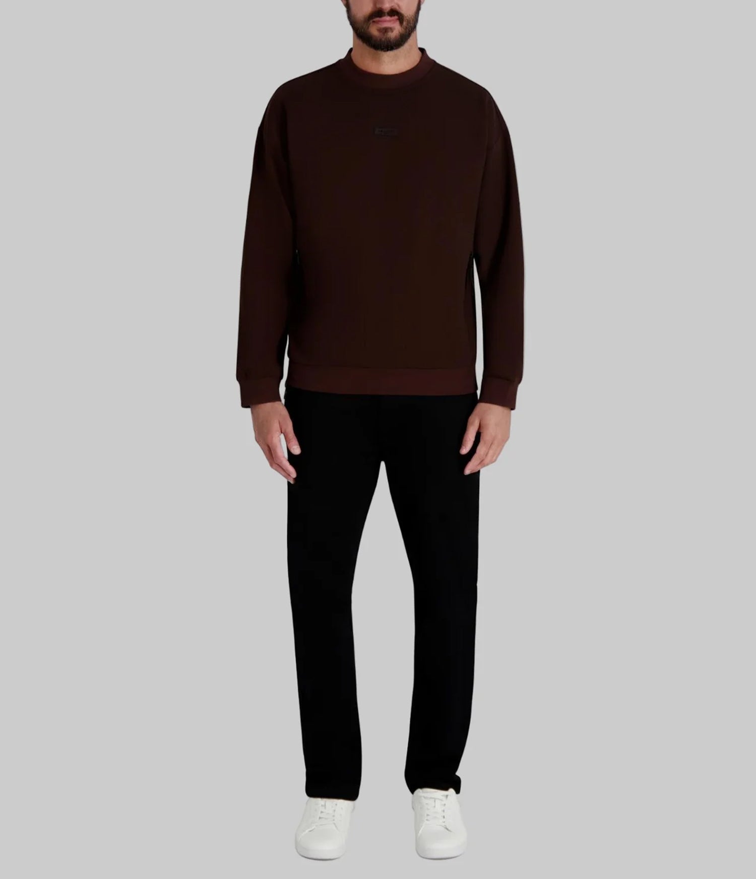 CREW NECK SWEATSHIRT WITH PATCH LOGO View 2 | Men's Matching Sets Shop