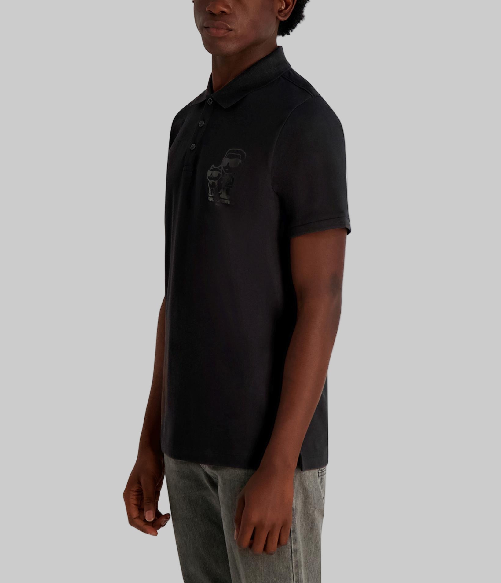 PIQUE POLO WITH PRINTED KARL AND CHOUPETTE VIEW 3 | Men's Clothing