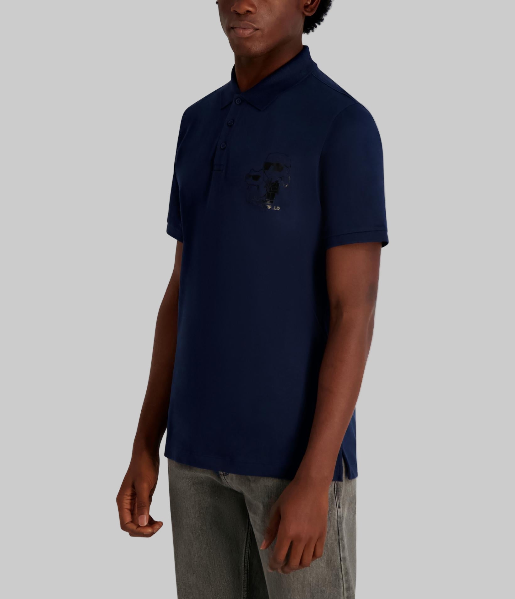 PIQUE POLO WITH PRINTED KARL AND CHOUPETTE View 2 | Men's Tees & Polos