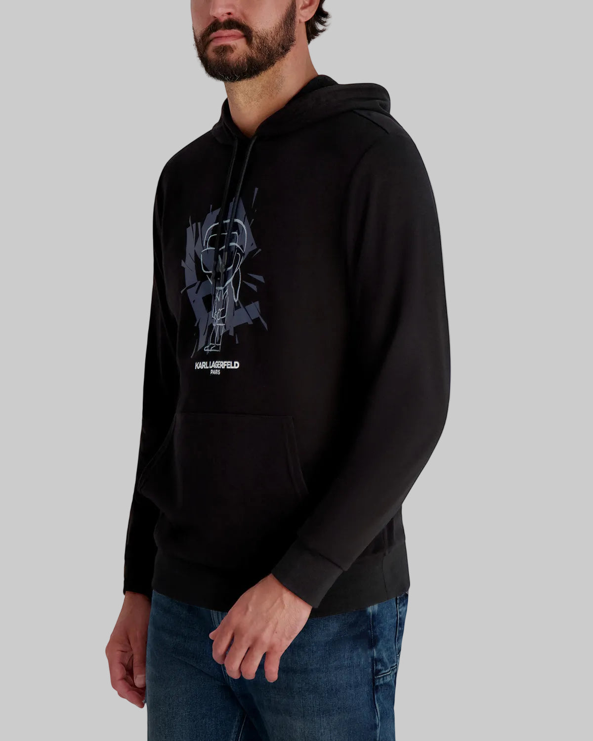 KARL BROKEN GLASS HOODIE VIEW 3 | Men's Sweatshirts & Joggers