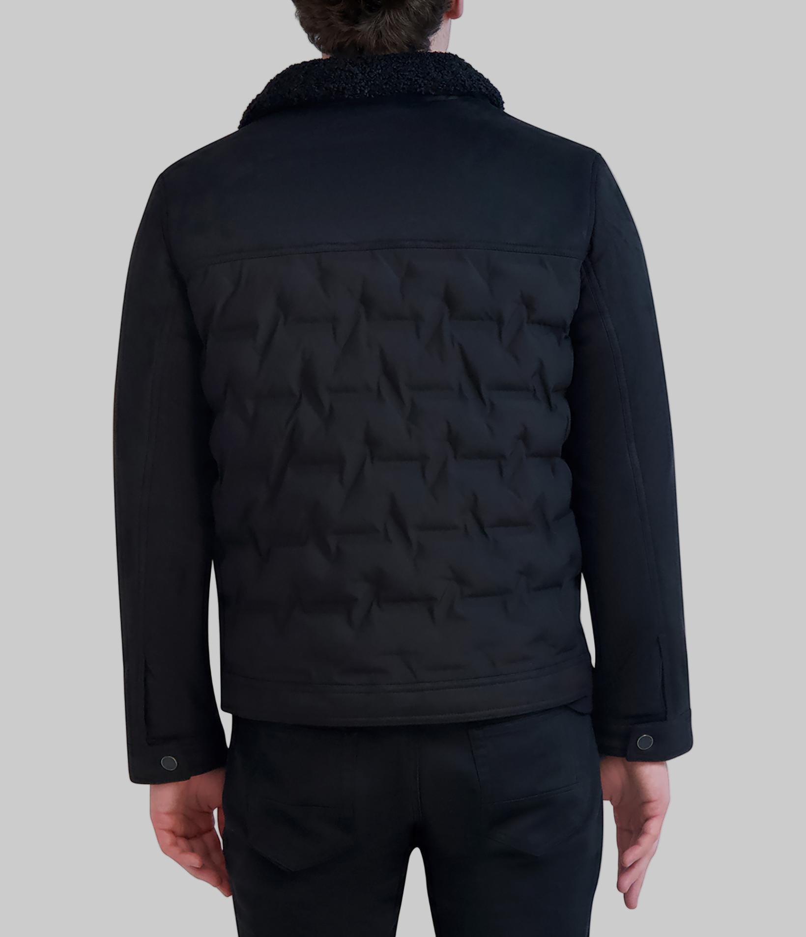 FAUX SUEDE TRUCKER JACKET View 2 | Men's Clothing