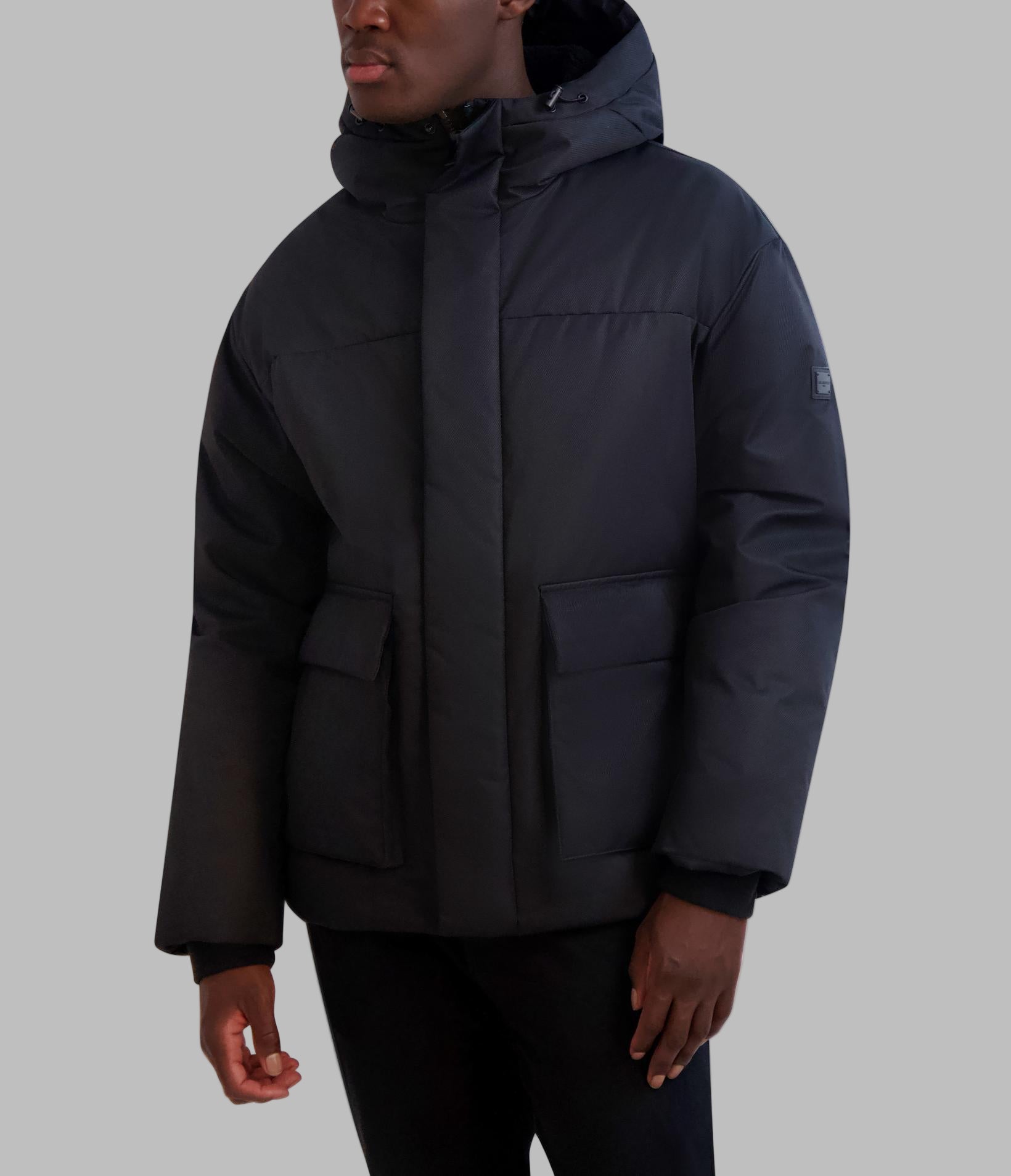HOODED SHORT PUFFER VIEW 3 | Men's Clothing