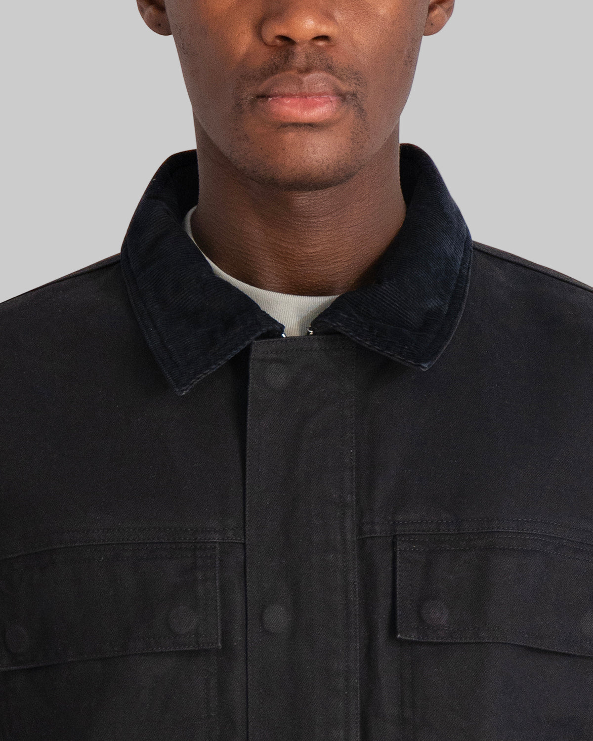 WAXED COTTON FIELD JACKET WITH CORDUROY COLLAR VIEW 5 | MEN'S FALL COLLECTION