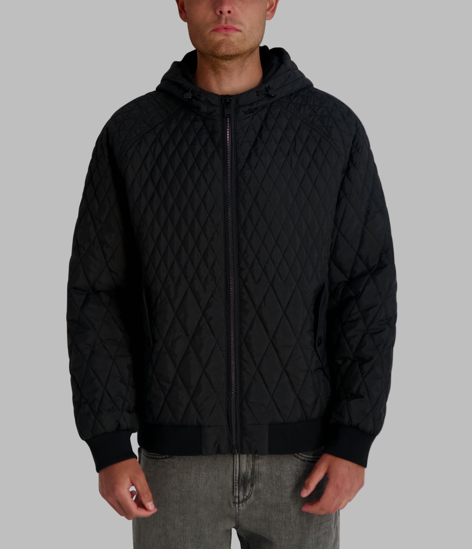HOODED QUILTED BOMBER JACKET View 1 | New Men's Arrivals