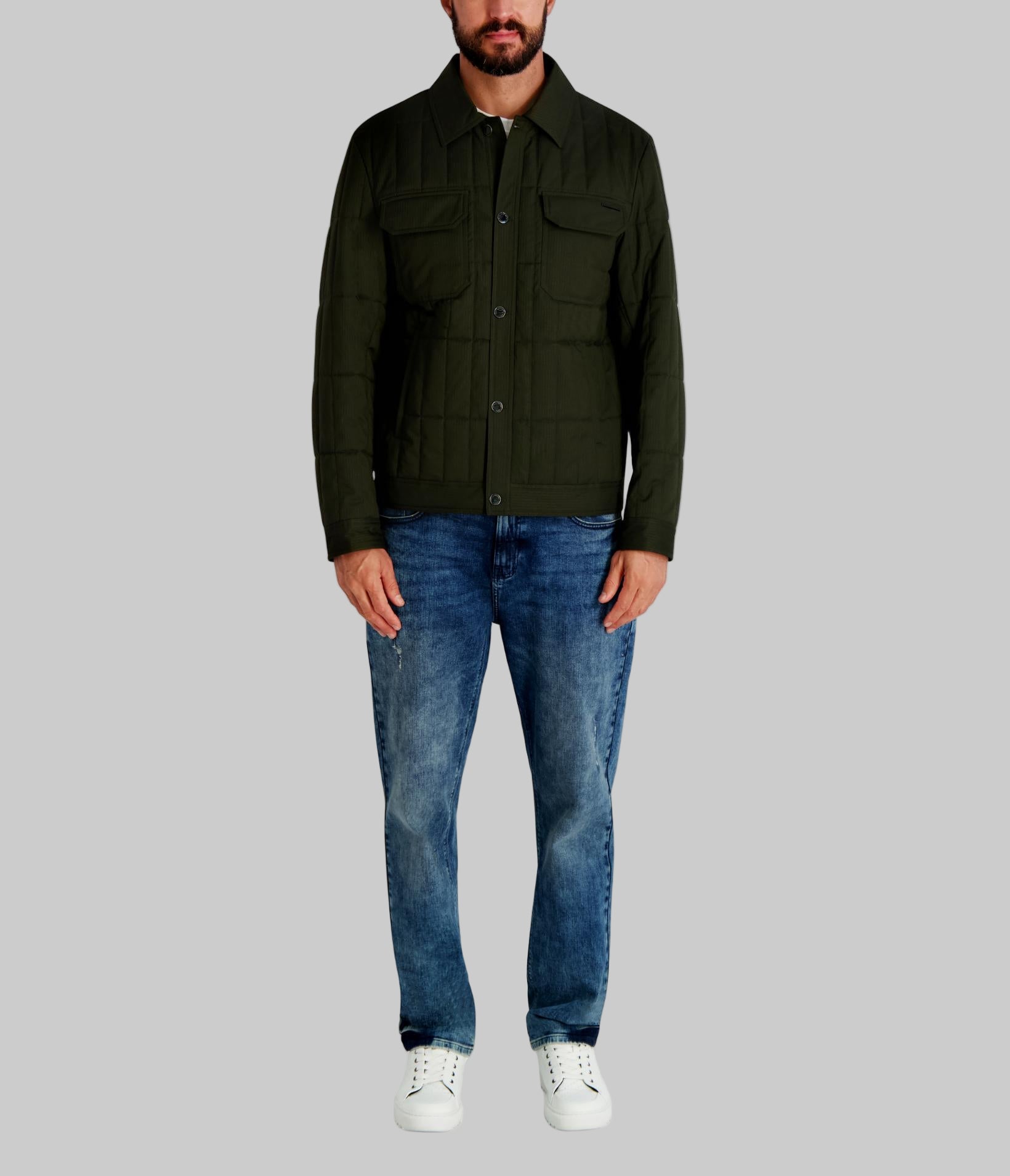 QUILTED SHIRT JACKET VIEW 4 | Men's Clothing