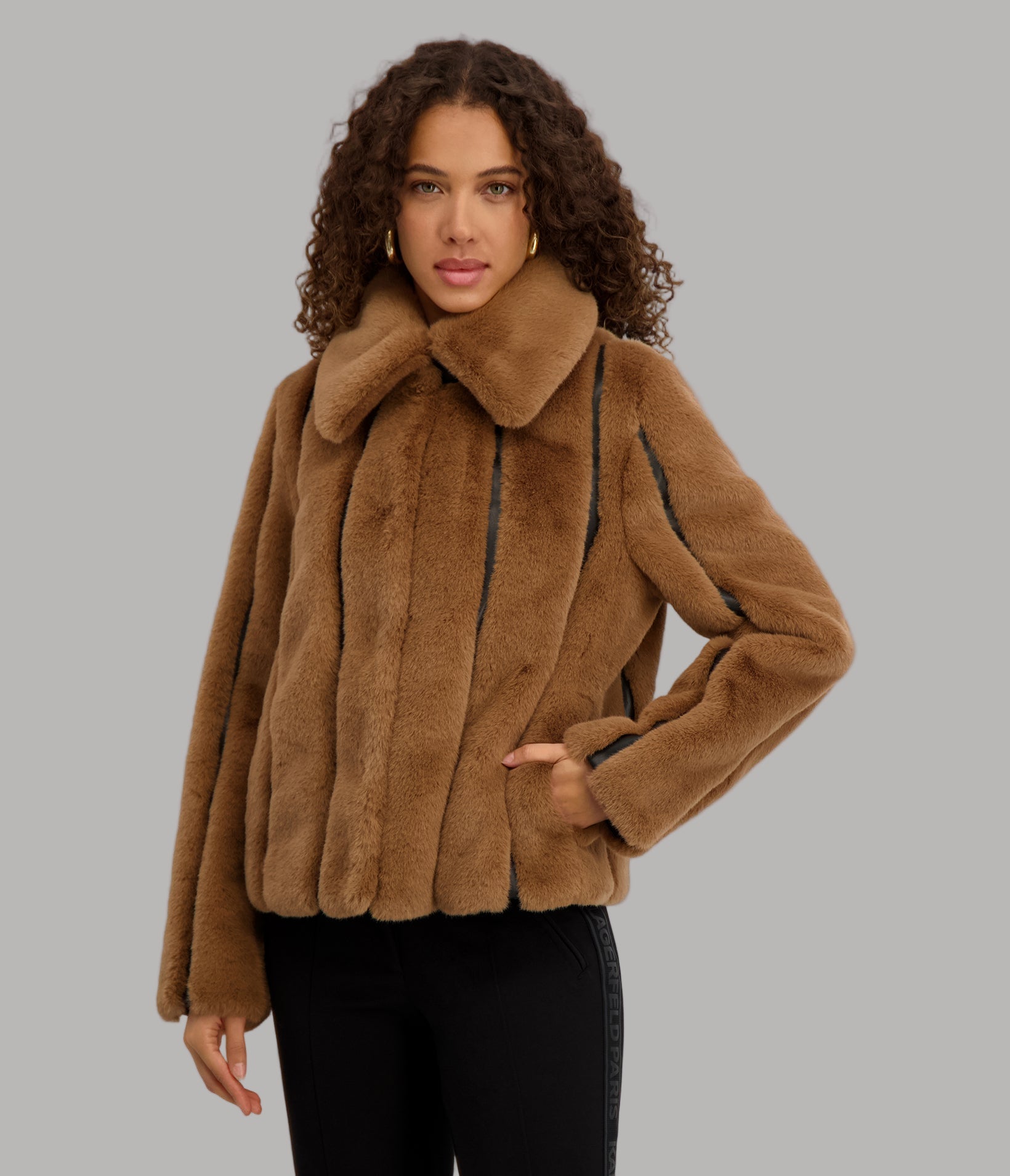CROPPED FAUX MINK JACKET View 1 | Jackets & Coats Sale
