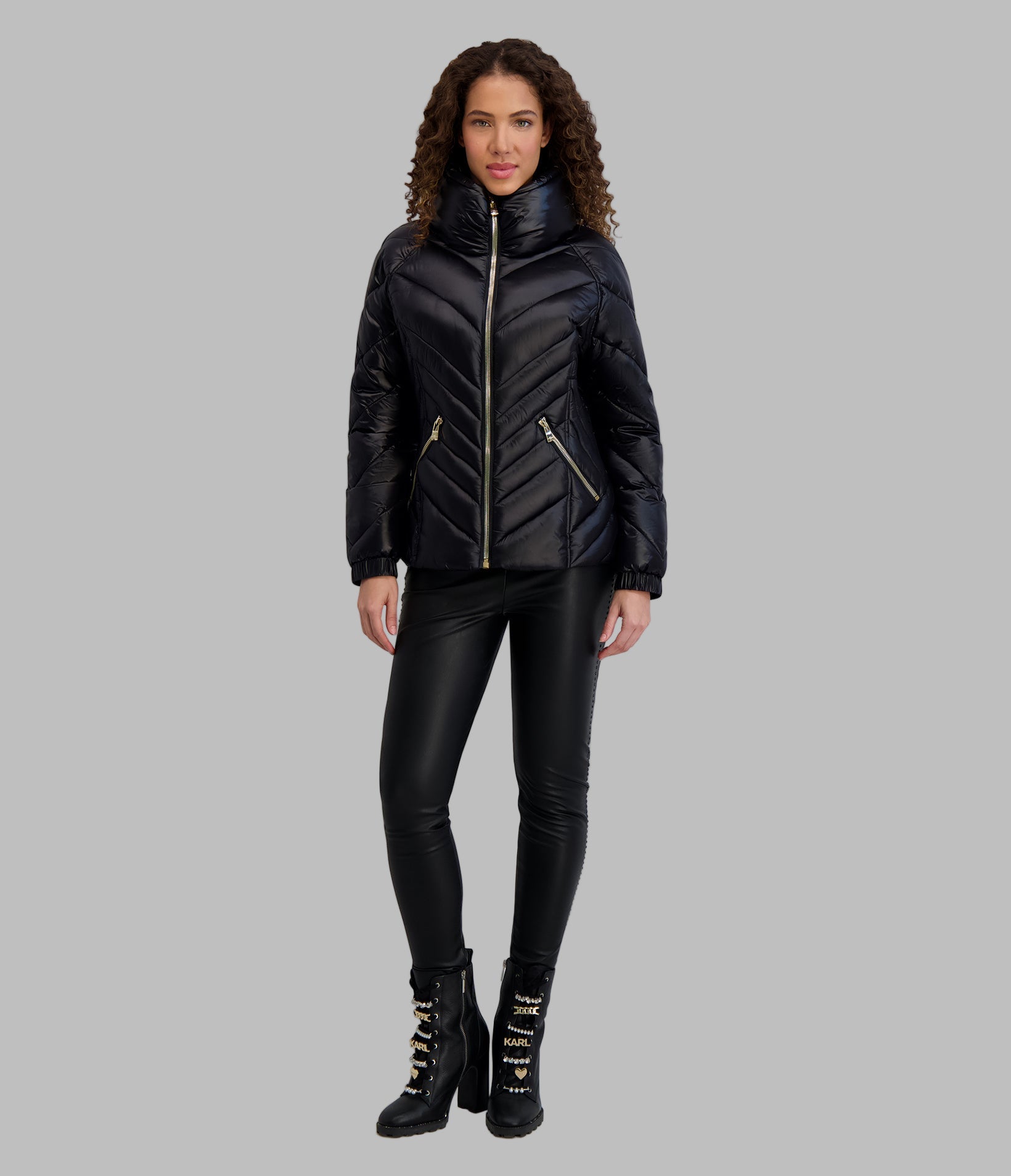 PILLOW COLLAR PUFFER JACKET VIEW 6 | Jackets & Coats Sale