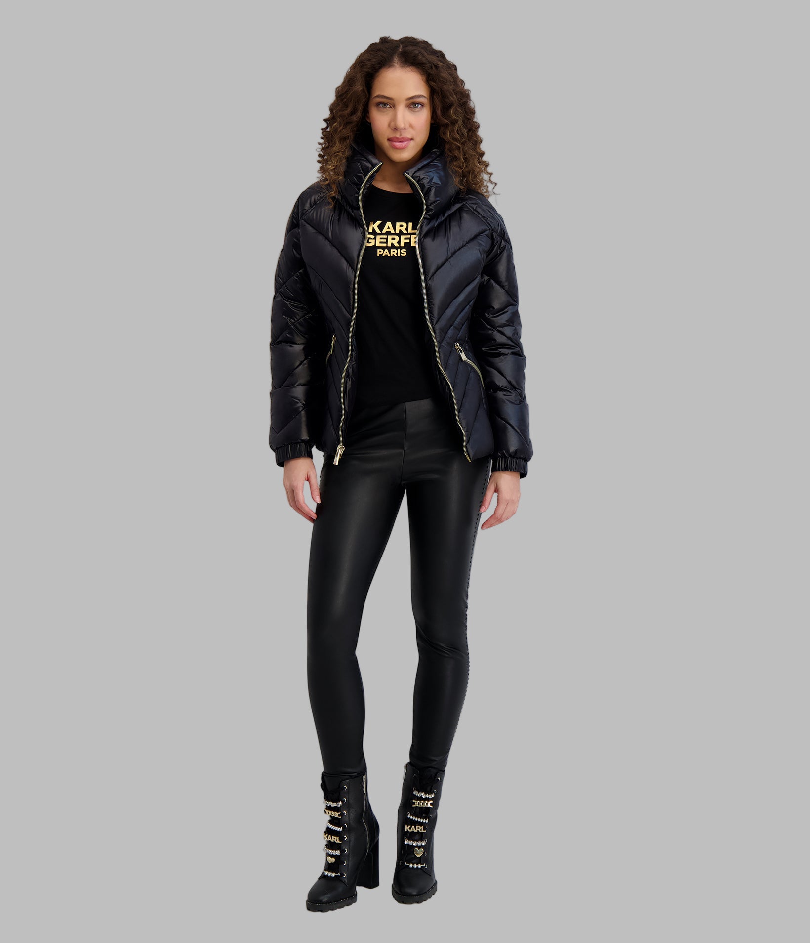 PILLOW COLLAR PUFFER JACKET VIEW 5 | Jackets & Coats Sale